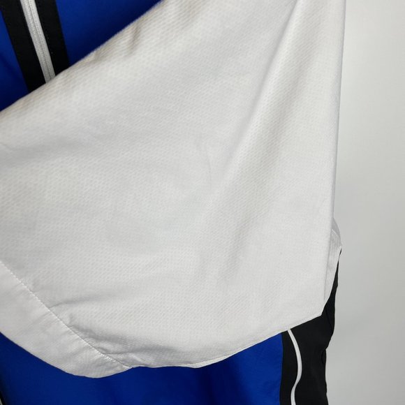 Footjoy Windshirt 1/2 Zip Mens Size Medium SS Blue Black White Zip Pockets - Picture 5 of 7